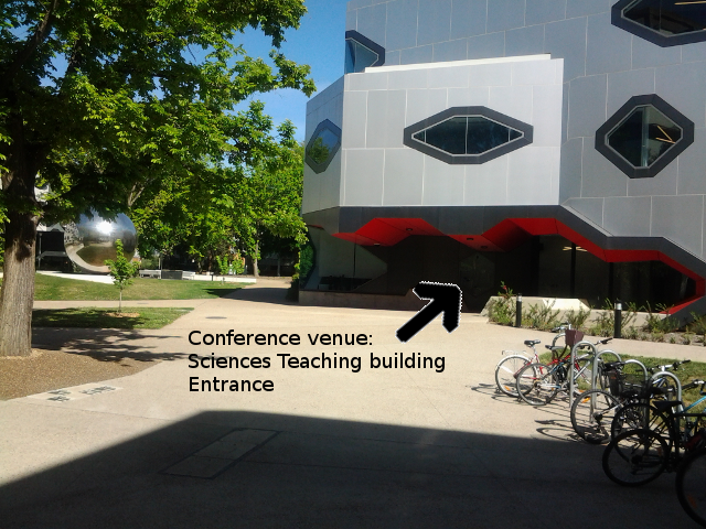 View of the entrance of the AUCC 2014 conference venue